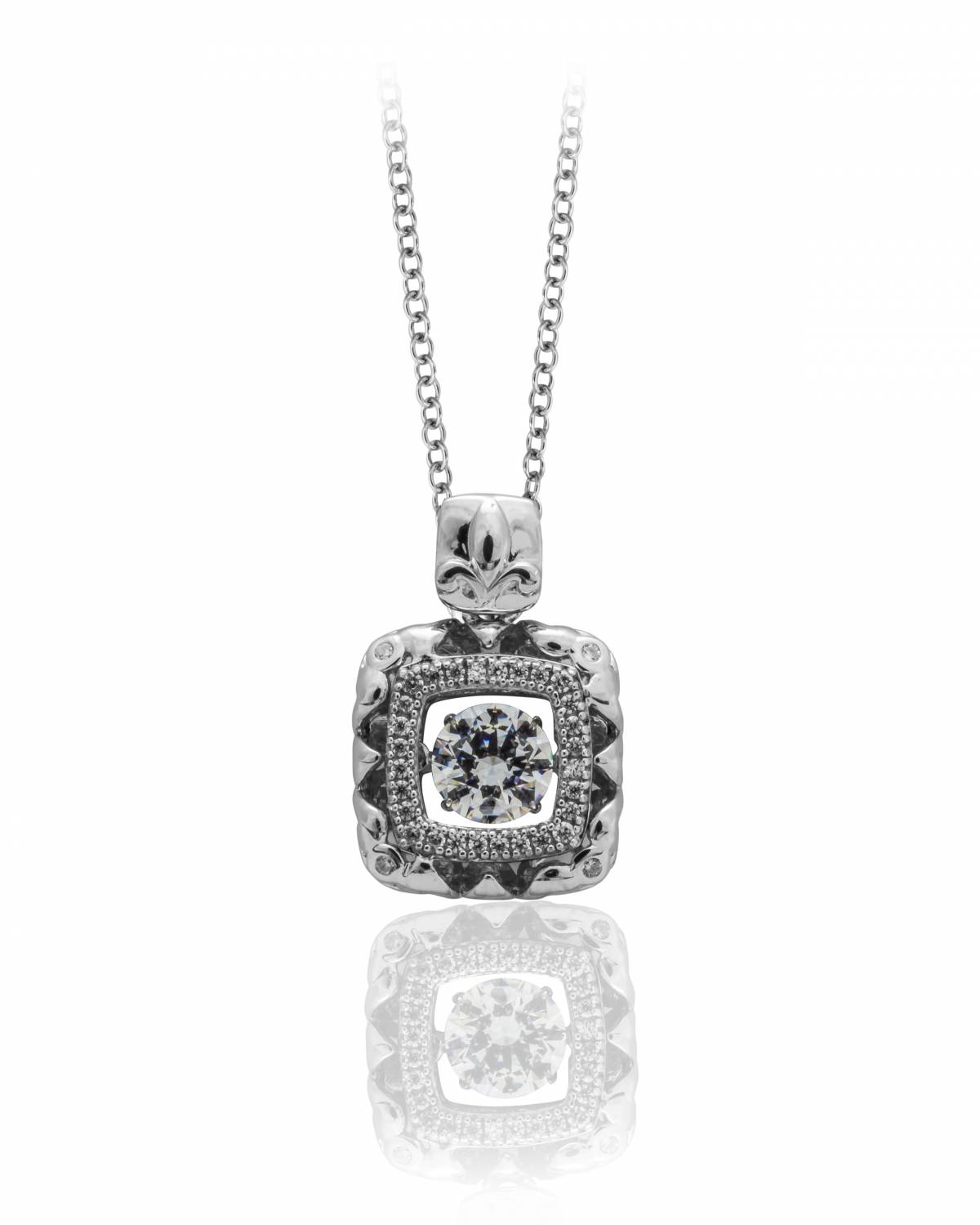 Shimmering heart stone best sale necklace