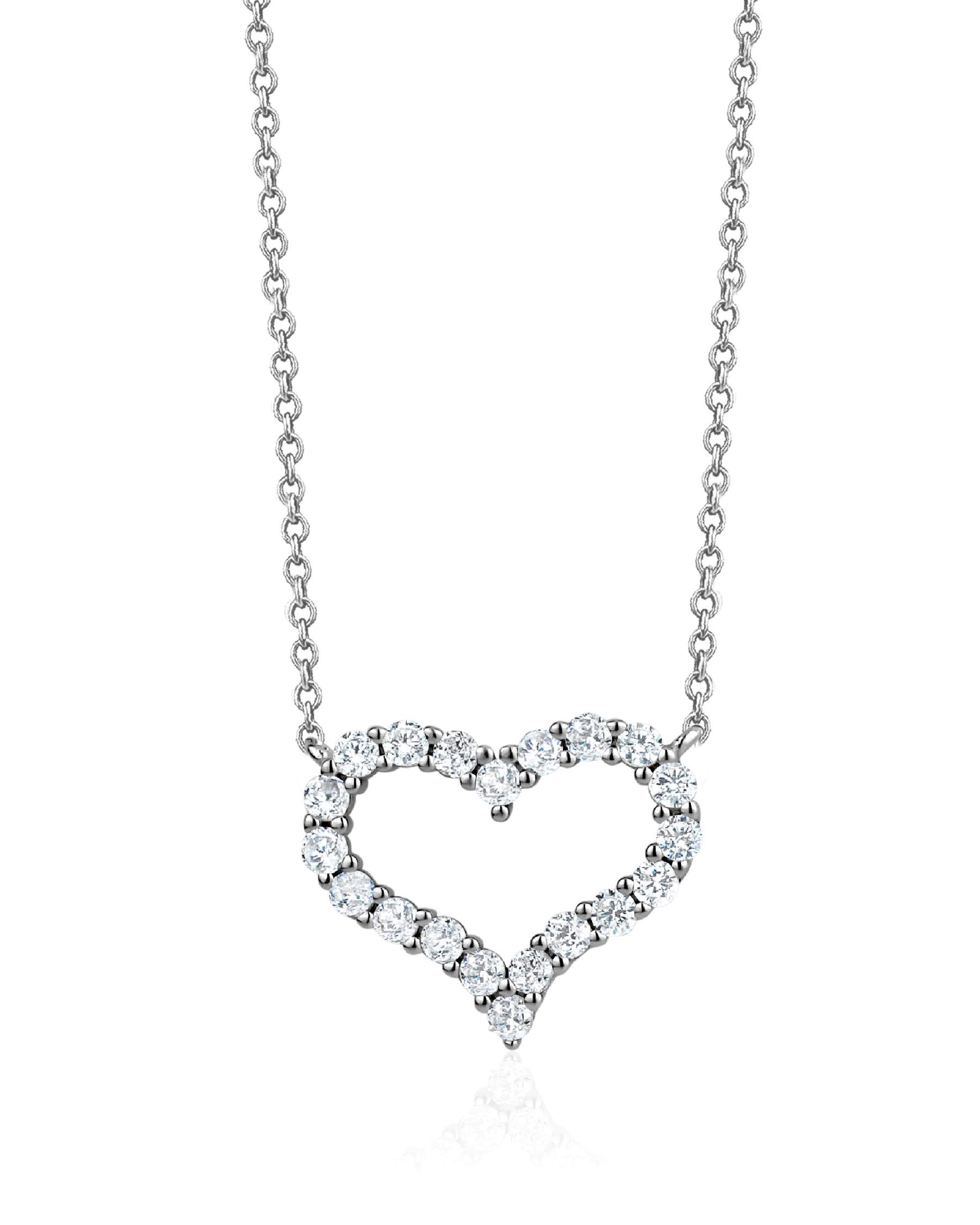 Moissanite Heart Pendant Larus Jewellery