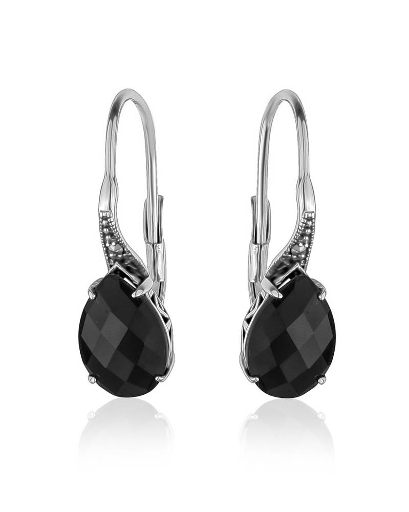 Black Teardrop Earrings | Larus Jewellery